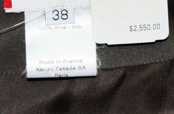 2550 Kenzo Evening Cocktail Silk Dress F 38 US 4 NWT  