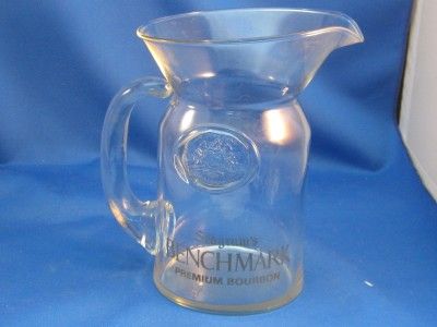 Vintage Seagrams Premium Bourbon Glass Water Pitcher  