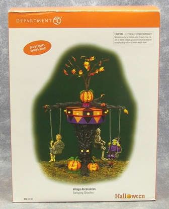 NIB Dept 56 Snow Village Halloween SWINGING GHOULIES #56.53133  