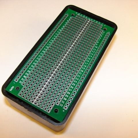 Breadboard PCB for 4x2x1 Radio Shack enclosure (top)  