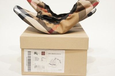 BURBERRY CHECK SLIPPERS FLATS SHOES L 8 8.5 NIB  