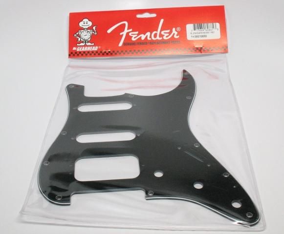 New FENDER Standard Stratocaster Pickguard BLACK HSS  