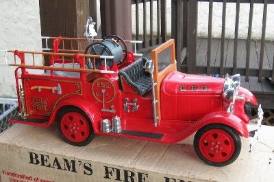   BEAMS FIRETRUCK 1930 MODEL A FORD ORIGINAL BOX STORED AWAY  