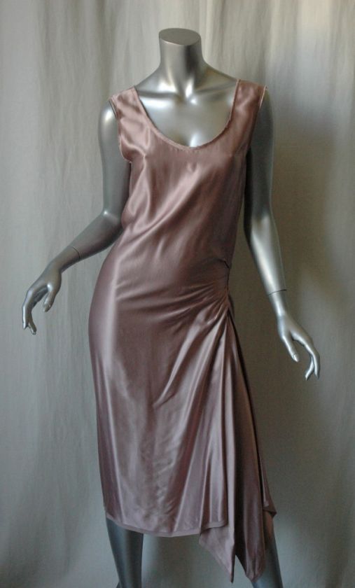 LANVIN Gathered Shimmering *SILK* Sleeveless Dress 40/M  