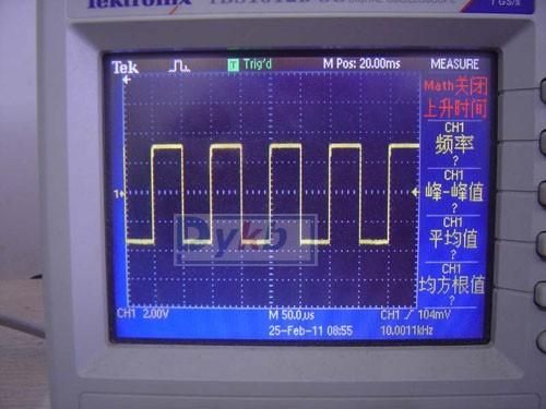 DUTY=20% square wave