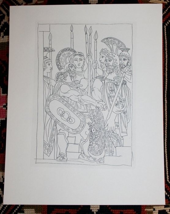 PICASSO  SPARTANS, LYSISTRATA original Etching 1962, IOLAS  