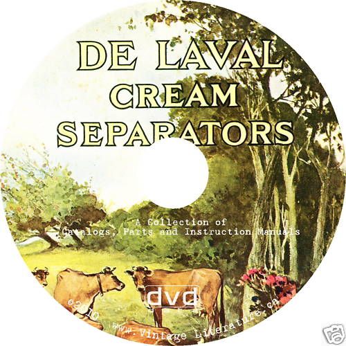 DeLaval Cream Separator Catalogs & Manuals on CD  