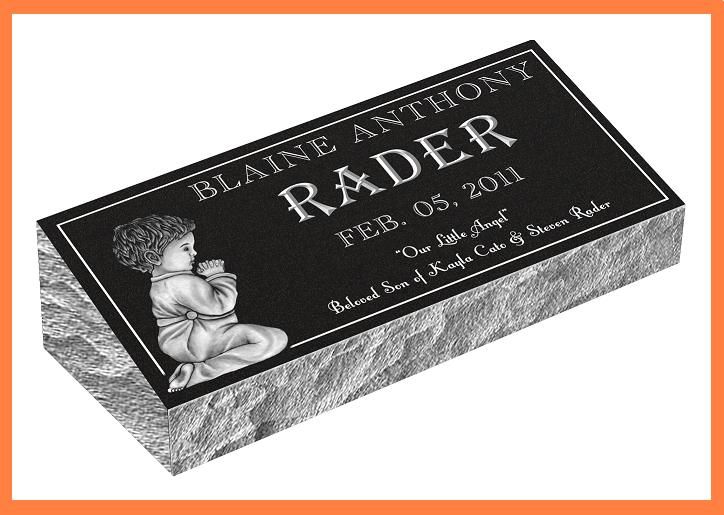 Cemetery Bevel Grave Marker / Granite Headstone Markers  