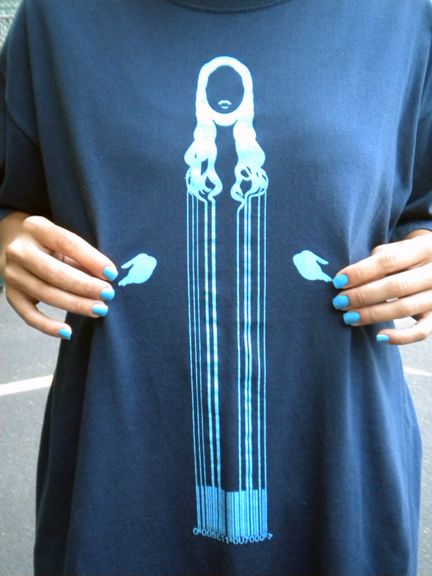 Mens / Unisex   Threadless 5311 OU7 JESUS UPC Blue T Shirt   Size 