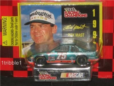 1997 RICK MAST #75 REMINGTON 164 CAR + STAND/CARD  