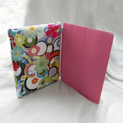 iPad 2 PU Leather Smart Cover + Hello Kitty Back Case  