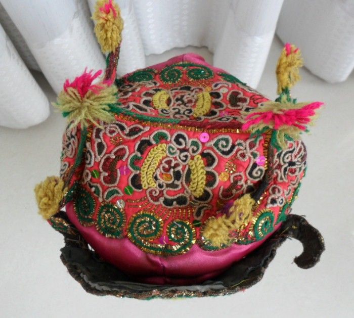 Chinese Minority Girl old hand Embroidery Hat  