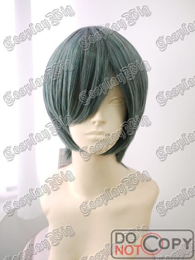 KUROSHITSUJI CIEL Short bob DARK GREEN BLACK cosplay wig  