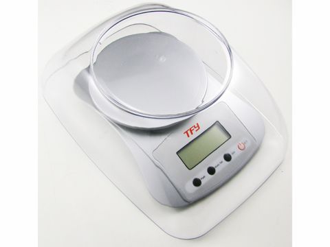 Digital Diet Food Kitchen Scale Built in Clock + Bowl  