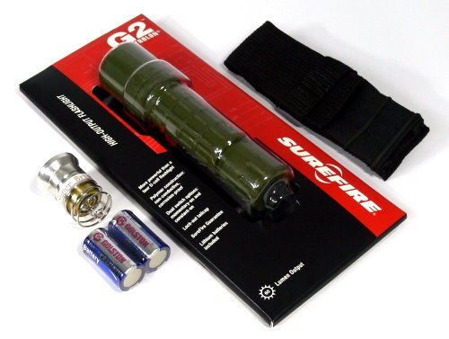 Surefire G2 Nitrolon Green Xenon Flashlight LED Pack  