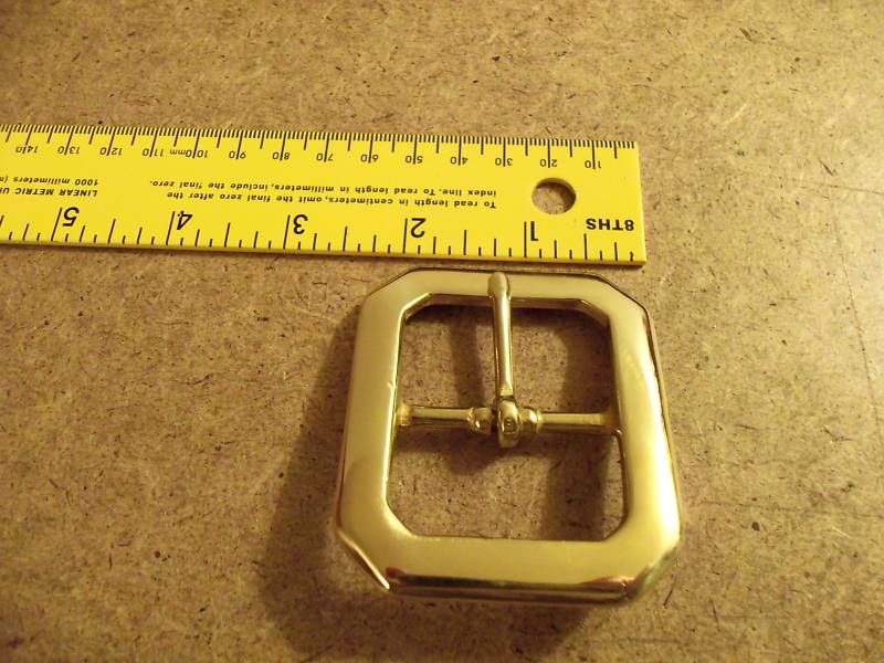 Solid Brass Oblong Clipped Corner Buckle  