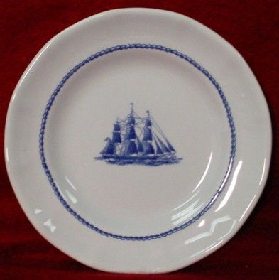 WEDGWOOD China AMERICAN CLIPPER Blue Bread Plate 6  