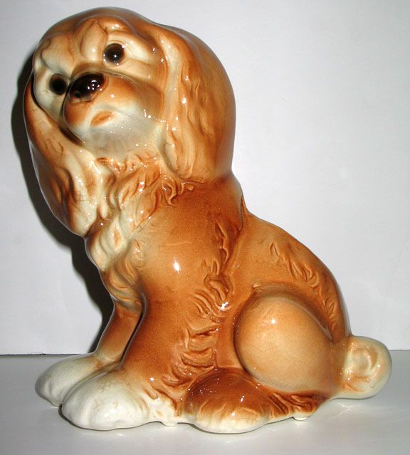 VINTAGE ROYAL COPLEY COCKER SPANIEL DOG PLANTER EXC  