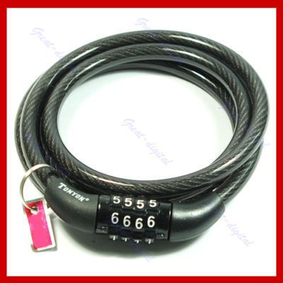 Digital Bike Bicycle Code Combination Lock Cable TY53  