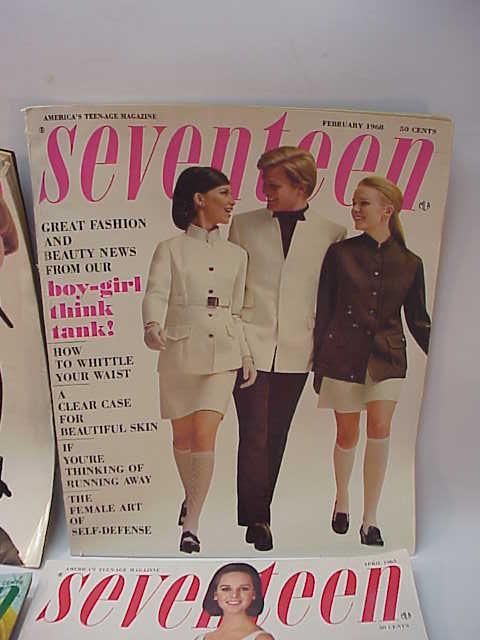 VINTAGE 1960s SEVENTEEN MAGAZINE~4 FASHION magazines  