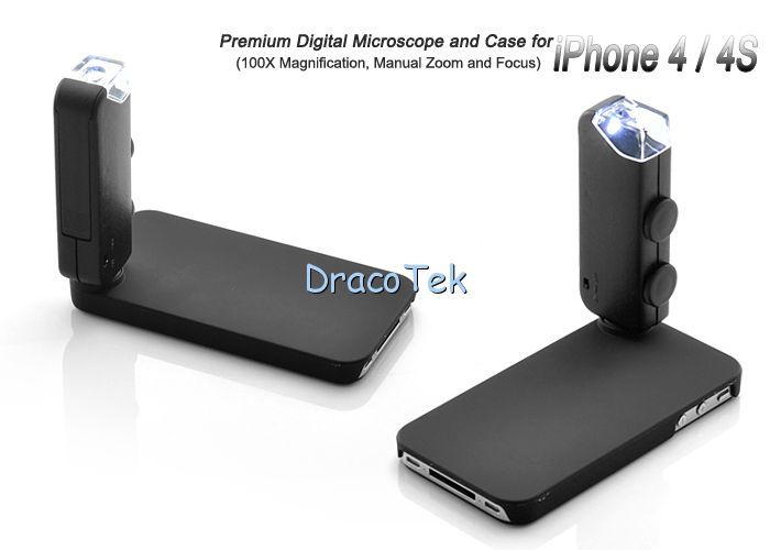   Digital Microscope and Case for iPhone 4 4S 100X Magnification DMC4S