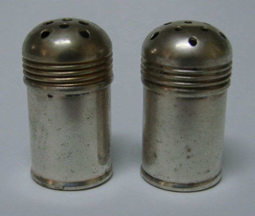 PAYE & BAKER EPNS SILVER SALT AND PEPPER SHAKERS 1890 1910.  