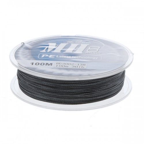 Dark Grey 100M 30LB PE Braided Fishing Dyneema Line #1  