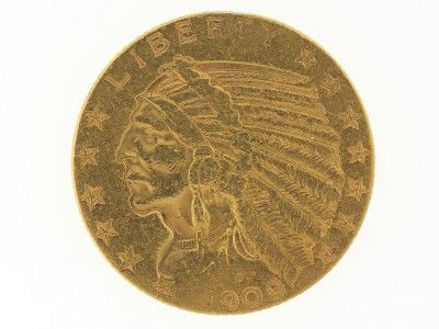   States Indian Head Five Dollar $5 Half Eagle Gold Coin NR  