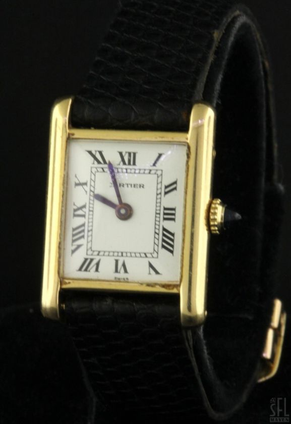   VINTAGE 18K GOLD HIGH FASHION LADIES WATCH W/ DEPLOYMENT BUCKLE  