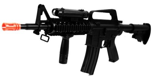 WellFire M4 RIS TacSpec Spring Rifle w/ Tactical Flashlight Unit 