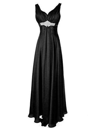 Diamante New Black Evening Formal Cocktail Dress  