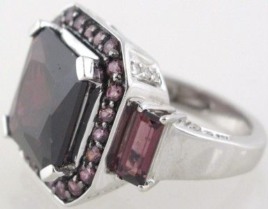 Custom 8.00ctw Rhodolite Garnet+Diamond Ring 10 grams  