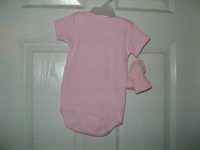 New York Jets Baby Onesie 3 6 Months with Socks Pink NWOT  