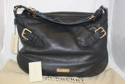 New Burberry 3766504 Grainy Metal Leather Large Maiden HOBO women 
