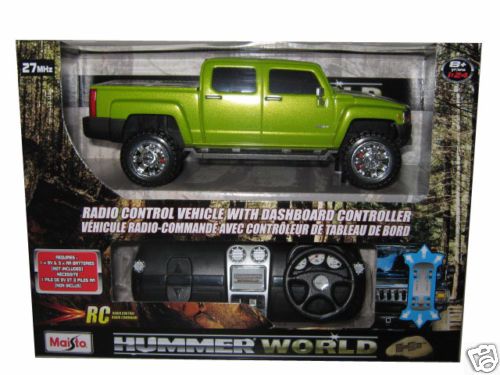 Remote Control Hummer H3T Car RC 124 Green  