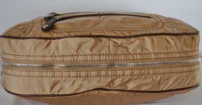   ZIPPER CAMEL BROWN PASHMY LUNA MEDIA PURSE BAG HOBO~RARE  