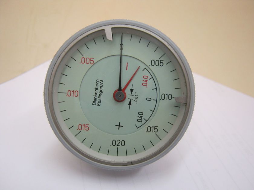 BLANKENHORN ANALOG DIAL INDICATOR W/ BACK PLUNGER  