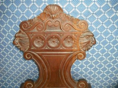 PAIR OF ITALIAN CARVED ANTIQUE SIDE CHAIRS  