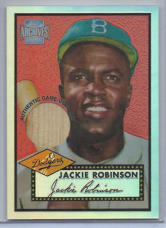 2001 TOPPS ARCHIVES RESERVE JACKIE ROBINSON GAME USED BAT  
