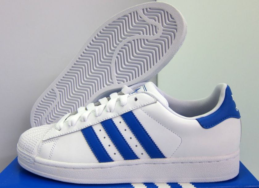 NEW MENS ADIDAS SUPERSTAR II [G50972] WHITE BLUEBIRD  