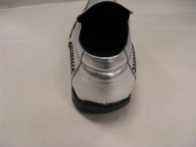 New Arrivals Mens Silver Fiesso Slipon Leather w/Stitching Shoes 