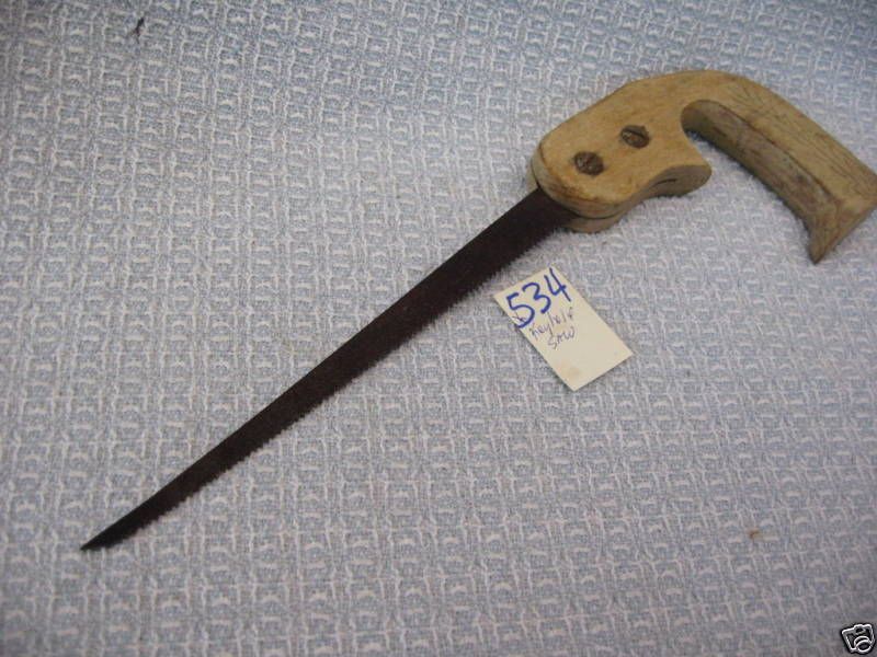 Vintage Keyhole saw, 9 inch, 10 point per in.(REF#K534)  