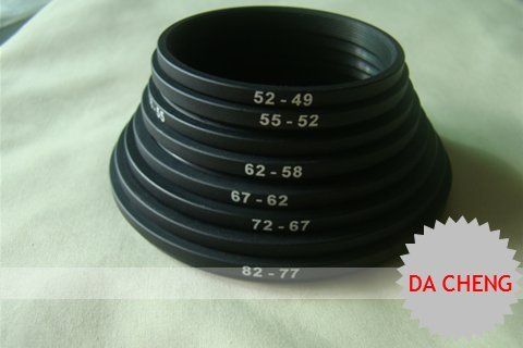 82 77 72 67 62 58 55 52 49 mm Step Down Rings SET 8pcs  