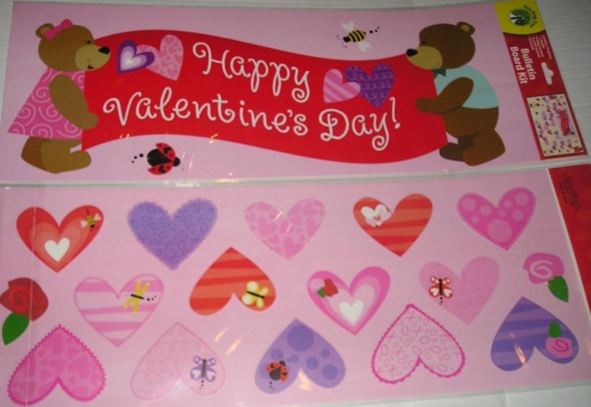 VALENTINE HEARTS Bulletin Board Set Preschool Class NEW  