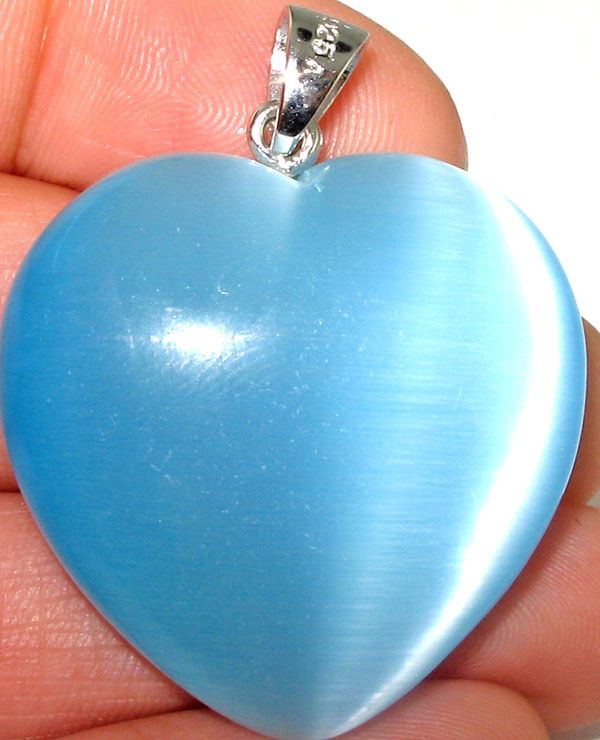 Latest collection Gorgeous Blue cats eye .925 SILVER Pendant 1.3 