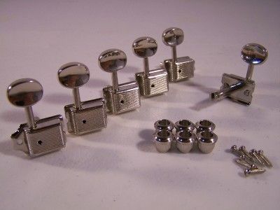 Stratocaster Telecaster Vintage 50s 60s Tuning Keys Set (6)   Nickel