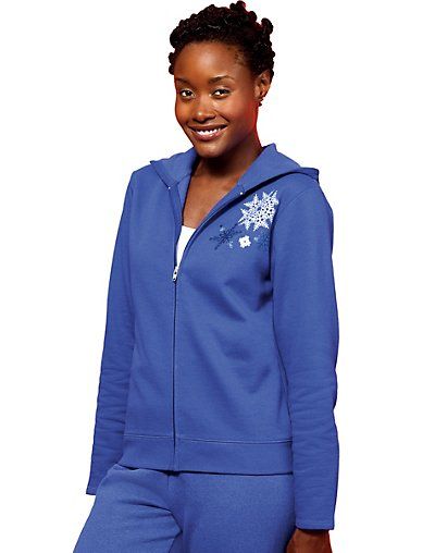 Womens Snowflake EcoSmart Hoodie   style 4M12  