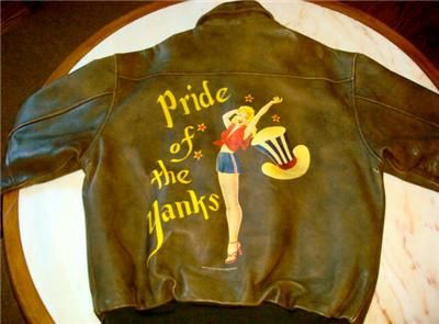   leather jacket pin up girlie USAAF flight cockpit Air Force M  