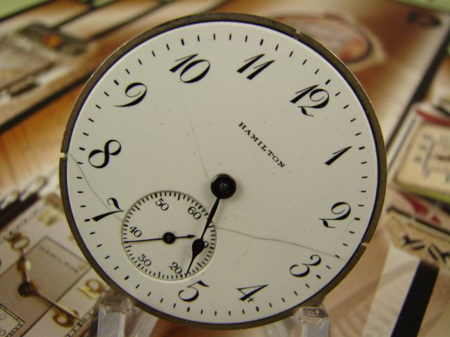 ANTIQUE HAMILTON 910 17 JEWELS GOOD BALANCE POCKET WATCH 42mm MOVEMENT 