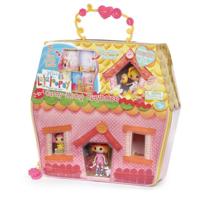 NEW MINI LALALOOPSY CARRY ALONG 2 IN 1 CASE PLAYHOUSE  